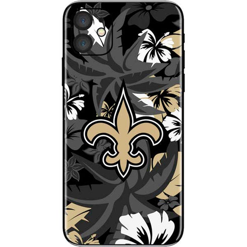 NFL New Orleans Saints Tropical Print iPhone 11 Skin